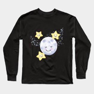 Moon and Stars Long Sleeve T-Shirt